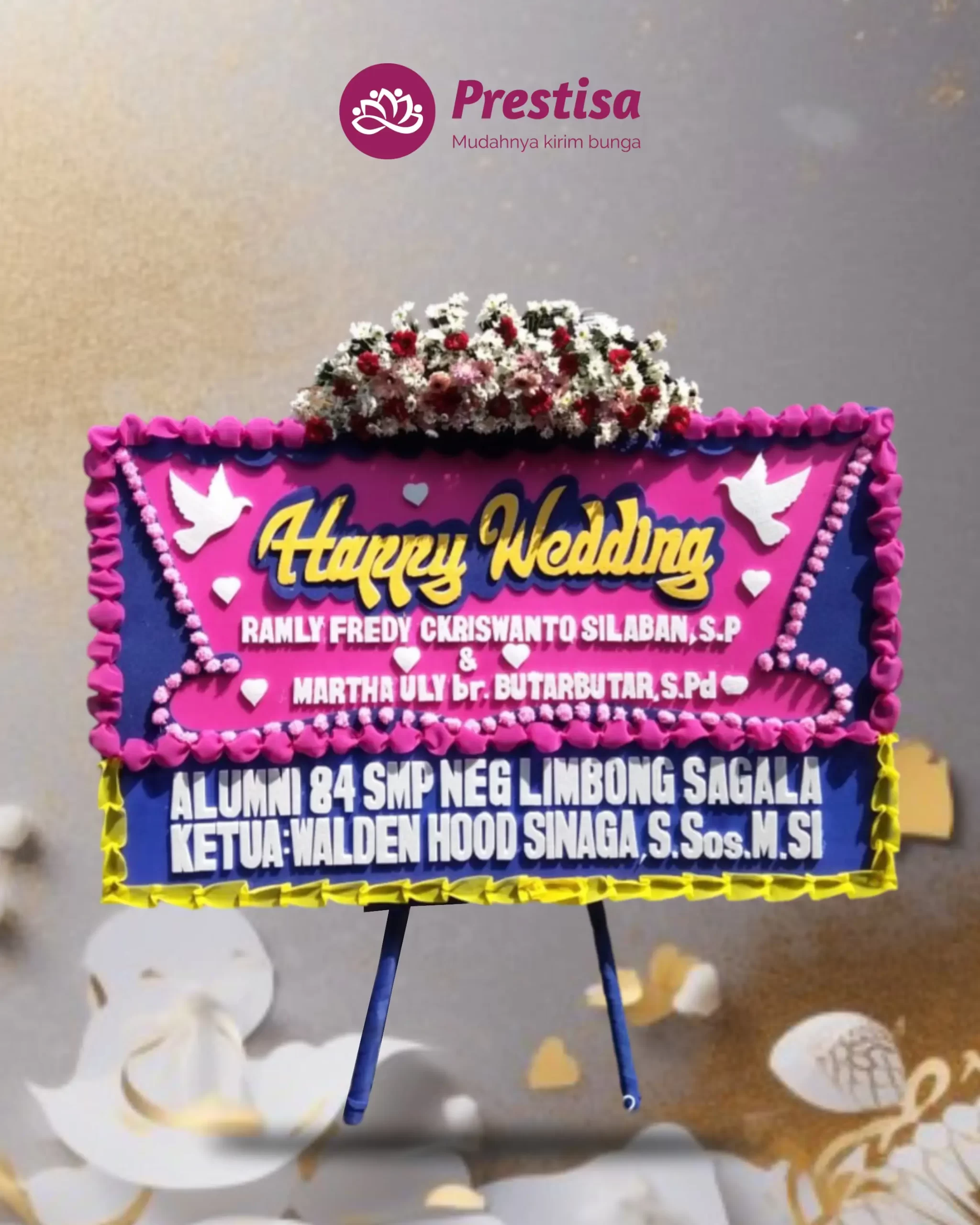 Karangan Bunga Papan – Wedding– Purwakarta– 1