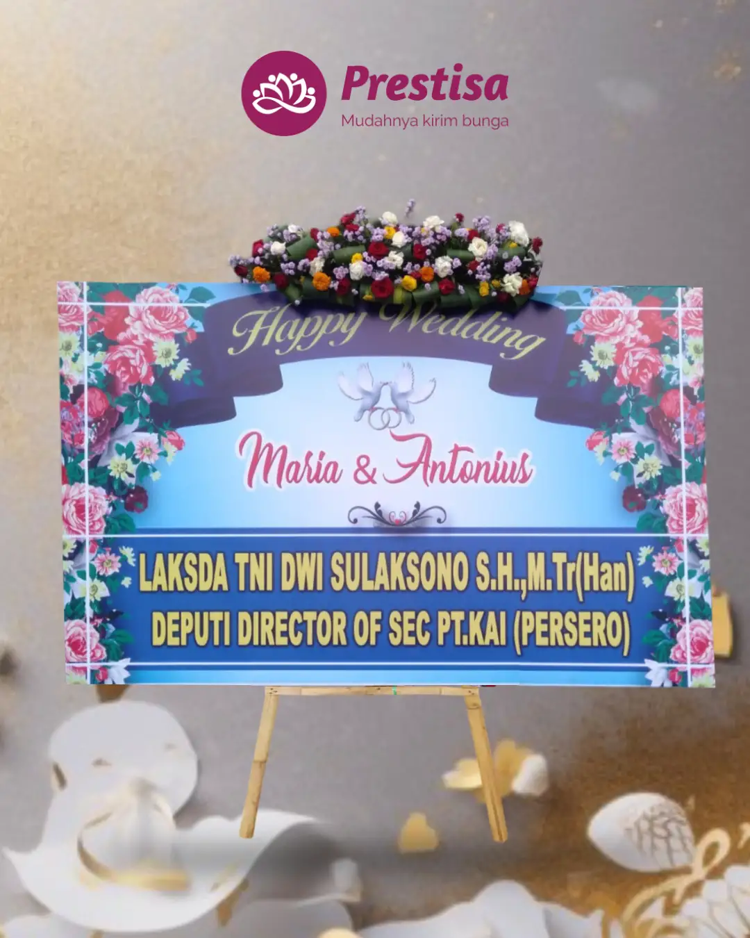 Karangan Bunga Papan – Wedding– Pasuruan – 2
