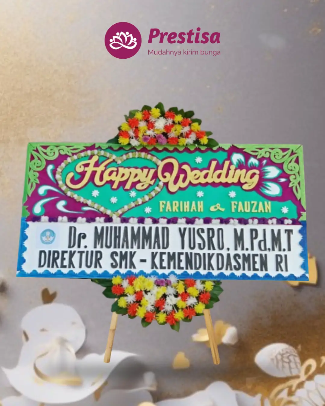 Karangan Bunga Papan – Wedding– Pangkal Pinang– 5