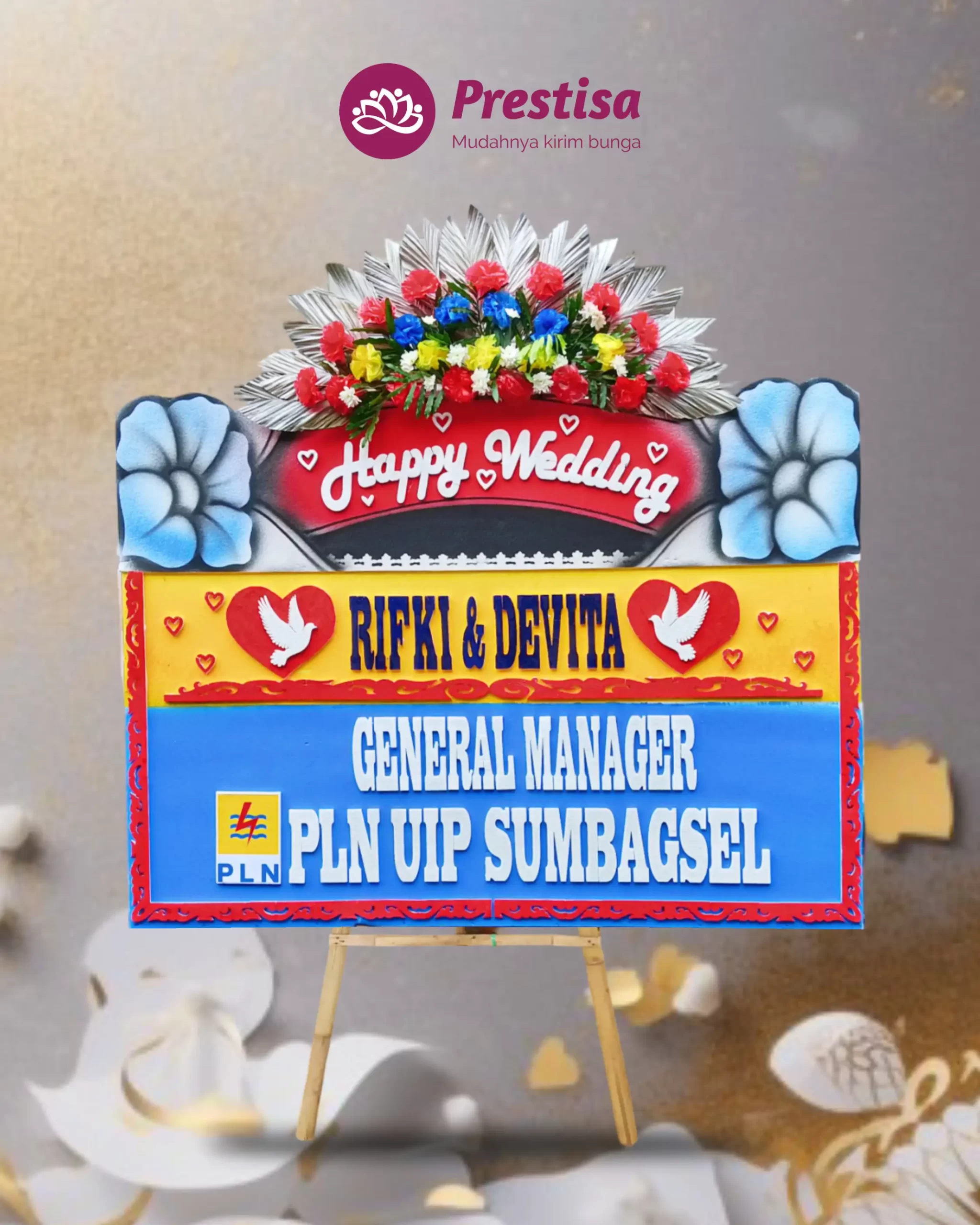 Karangan Bunga Papan – Wedding– Purwokerto – 1