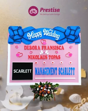 Karangan Bunga Papan – Wedding– Batu – 3