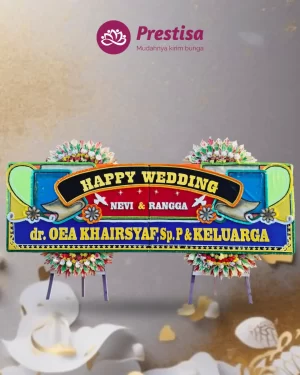 Karangan Bunga Papan – Wedding– Padang– 10