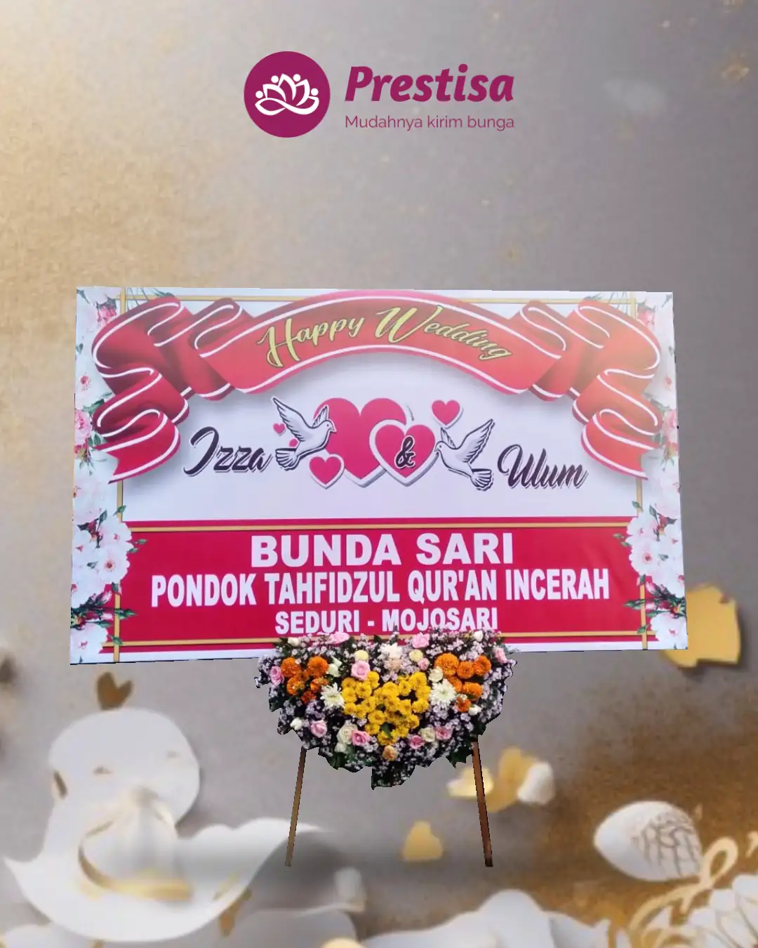 Karangan Bunga Papan – Wedding– Pasuruan – 1