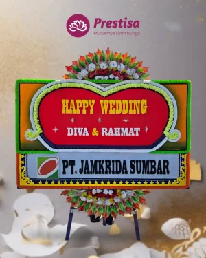 Karangan Bunga Papan – Wedding– Padang– 1