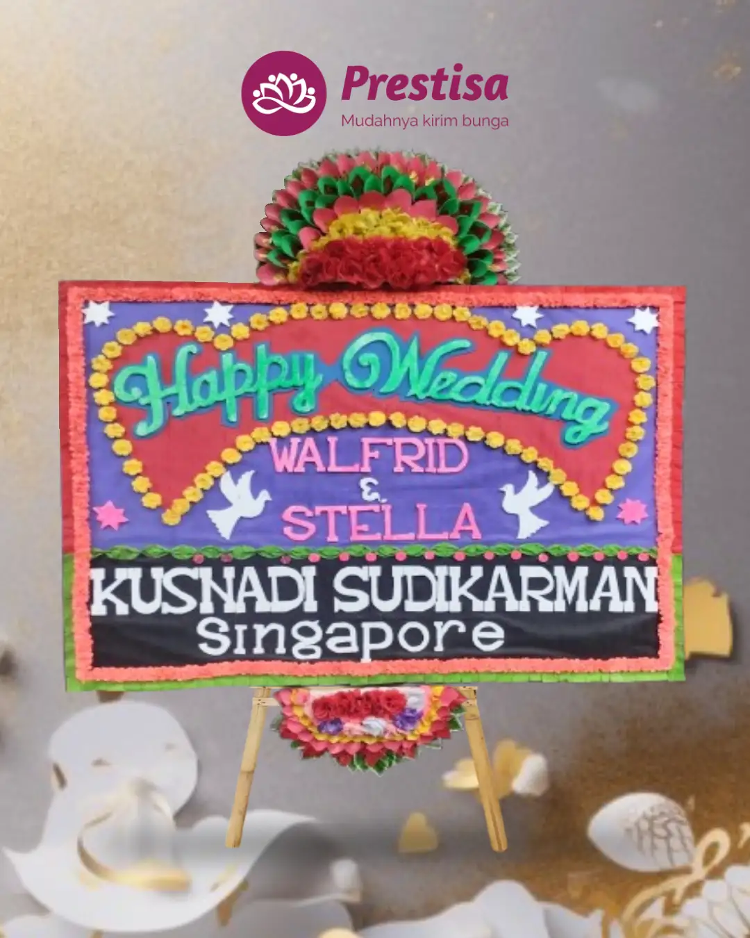 Karangan Bunga Papan – Wedding– Medan– 7