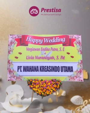 Karangan Bunga Papan – Wedding– Pasuruan – 3