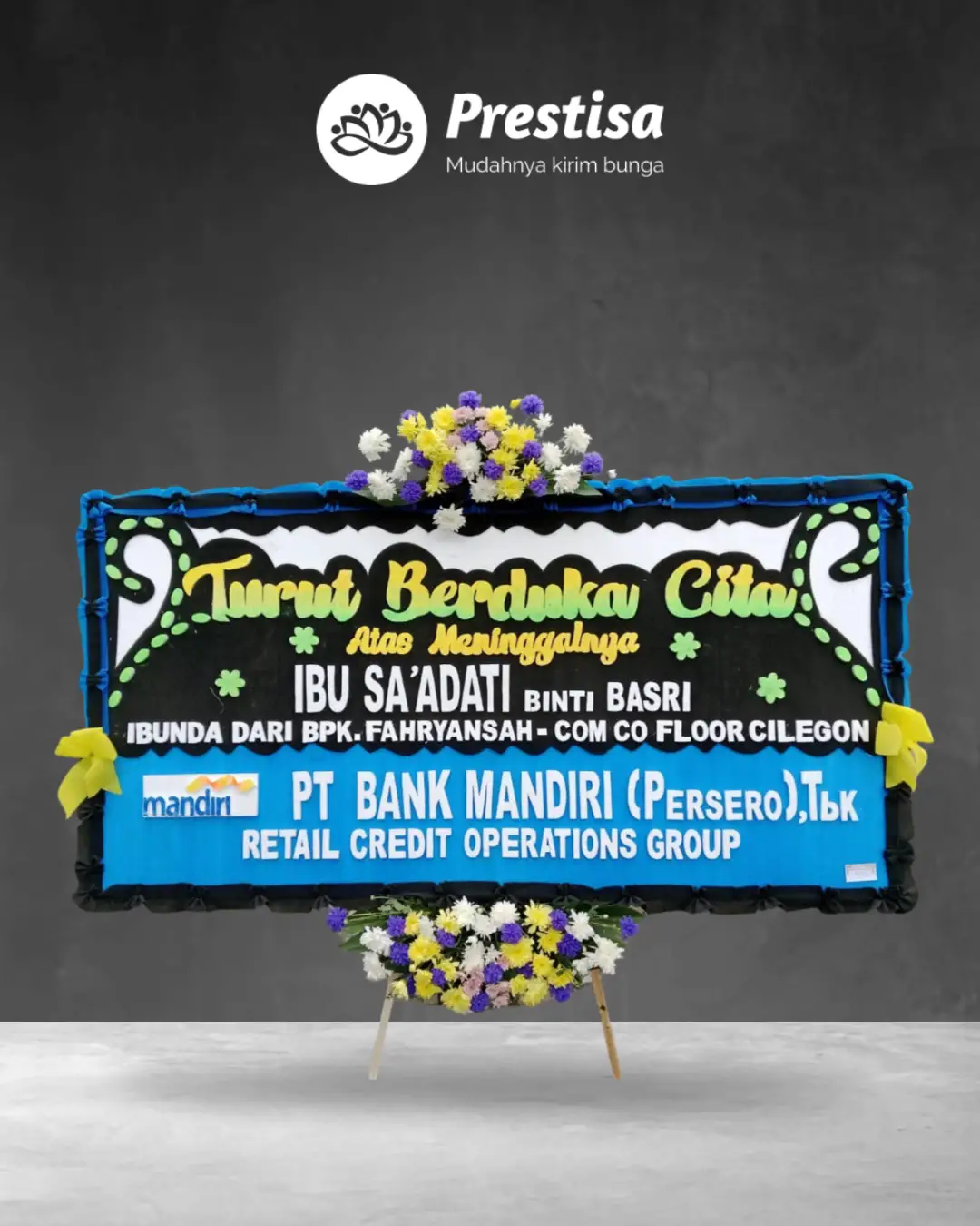 Karangan Bunga Papan – Duka Cita– Pangkal Pinang– 1