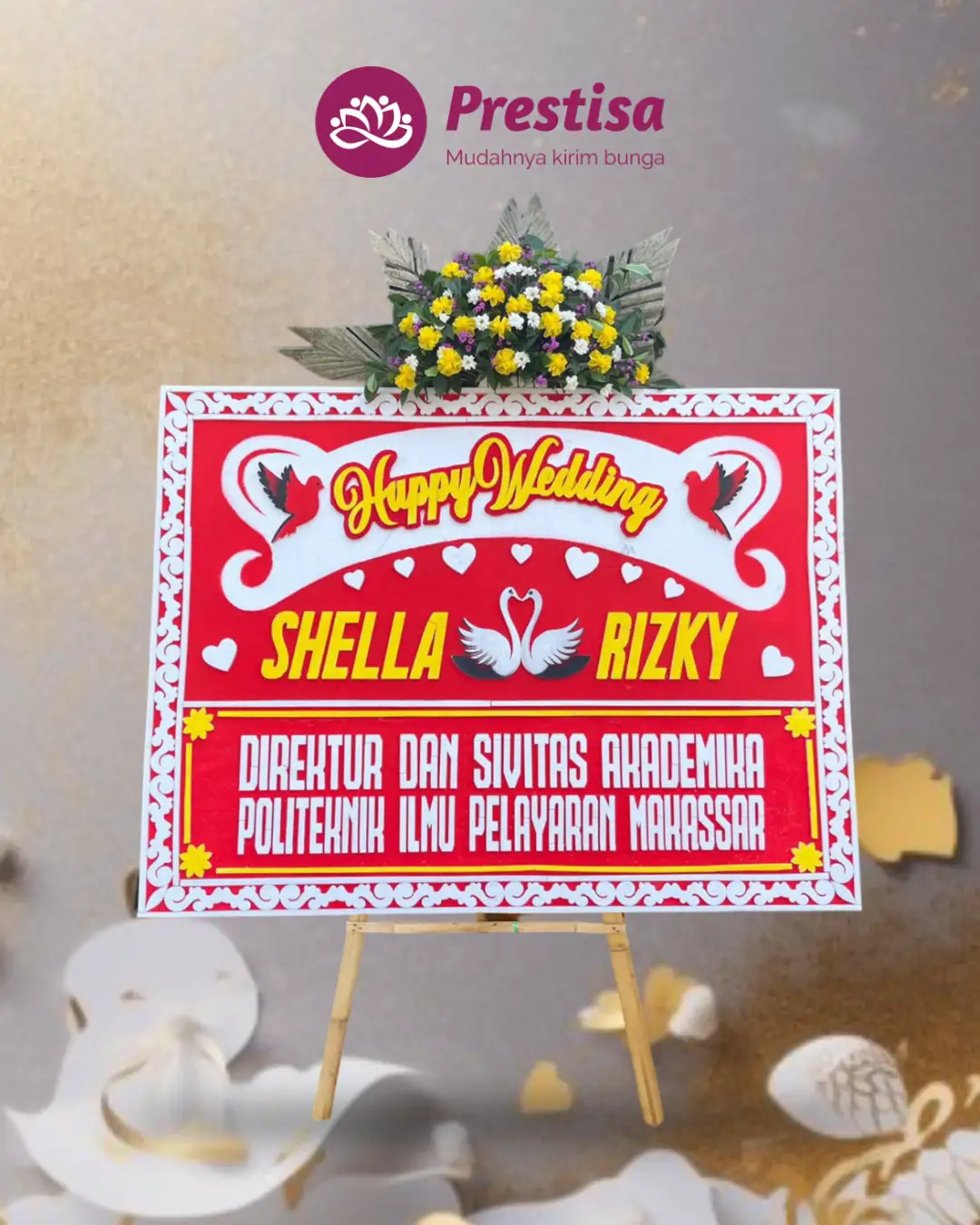 Karangan Bunga Papan – Wedding– Salatiga – 1