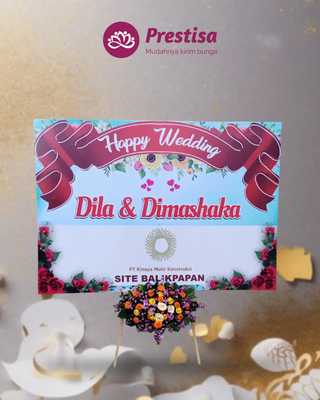 Karangan Bunga Papan – Wedding– Madiun – 3