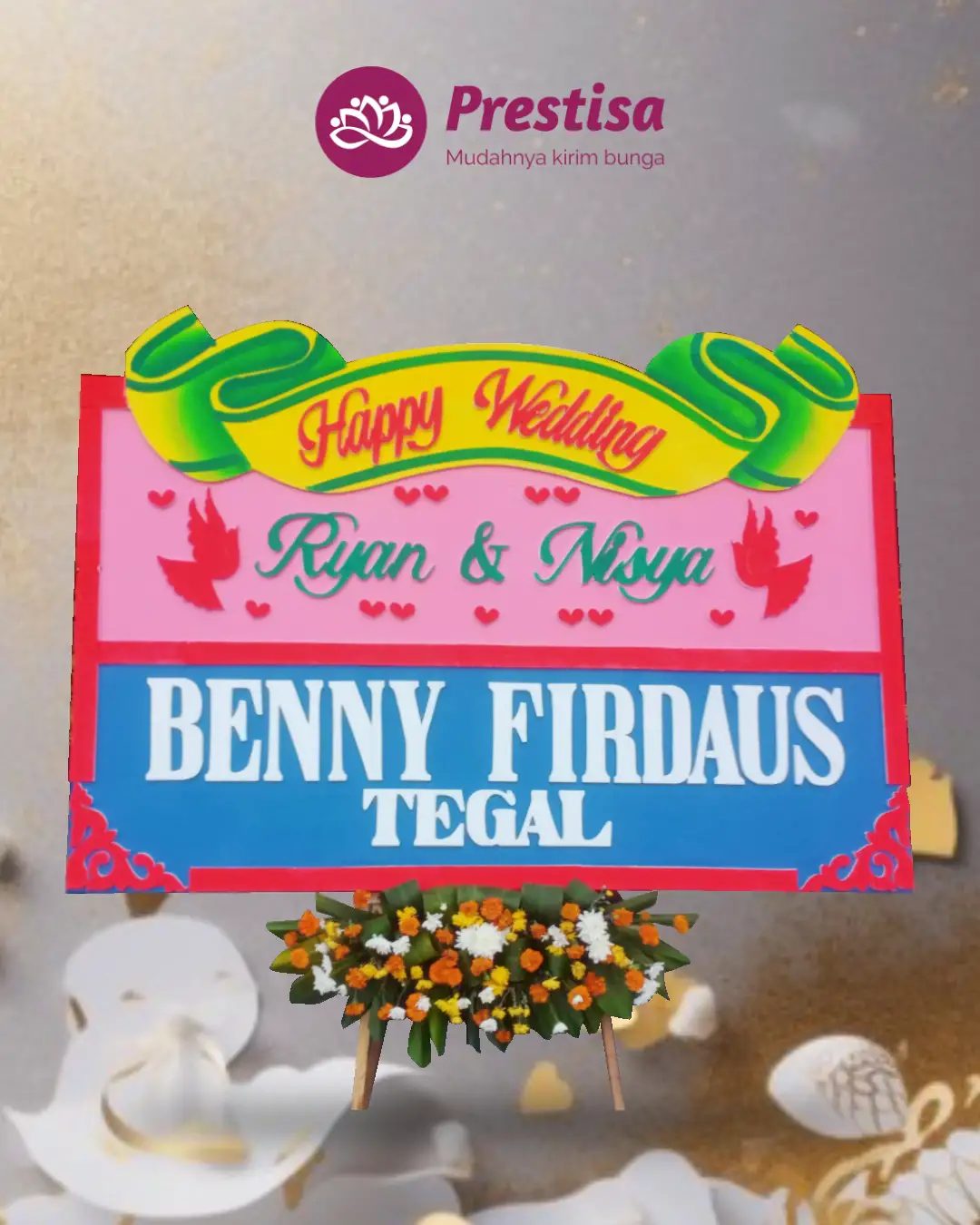 Karangan Bunga Papan – Wedding– Mojokerto – 1