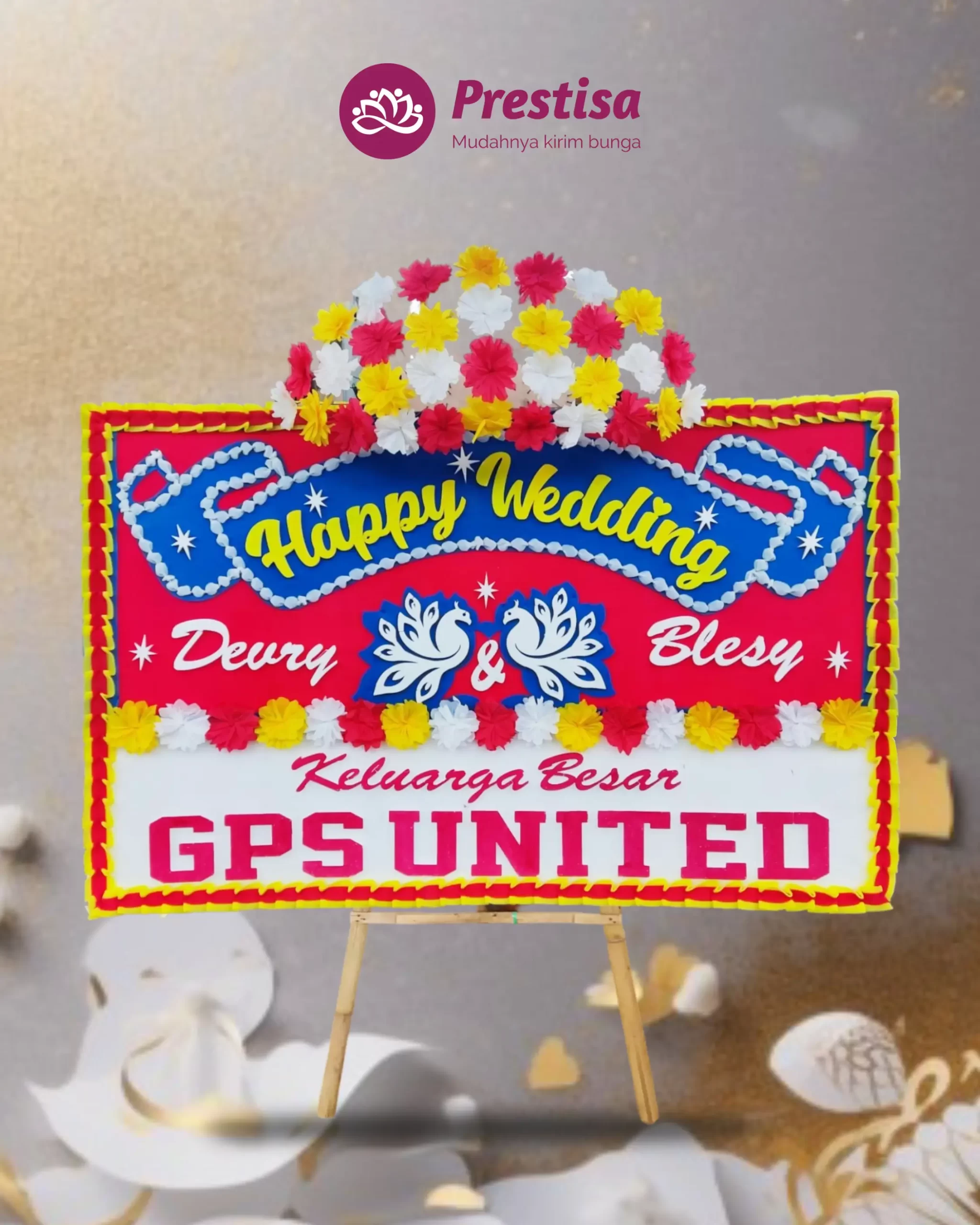 Karangan Bunga Papan – Wedding– Tegal – 3