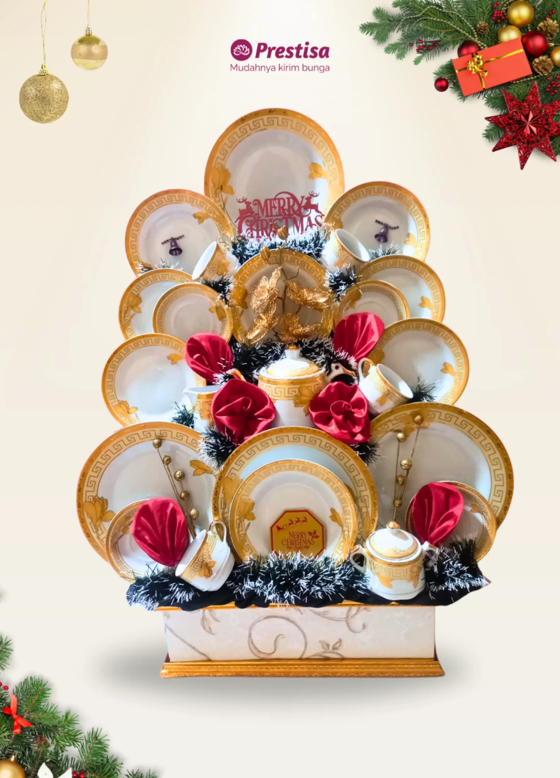 Winter Elegance Porcelain Parcel - 004