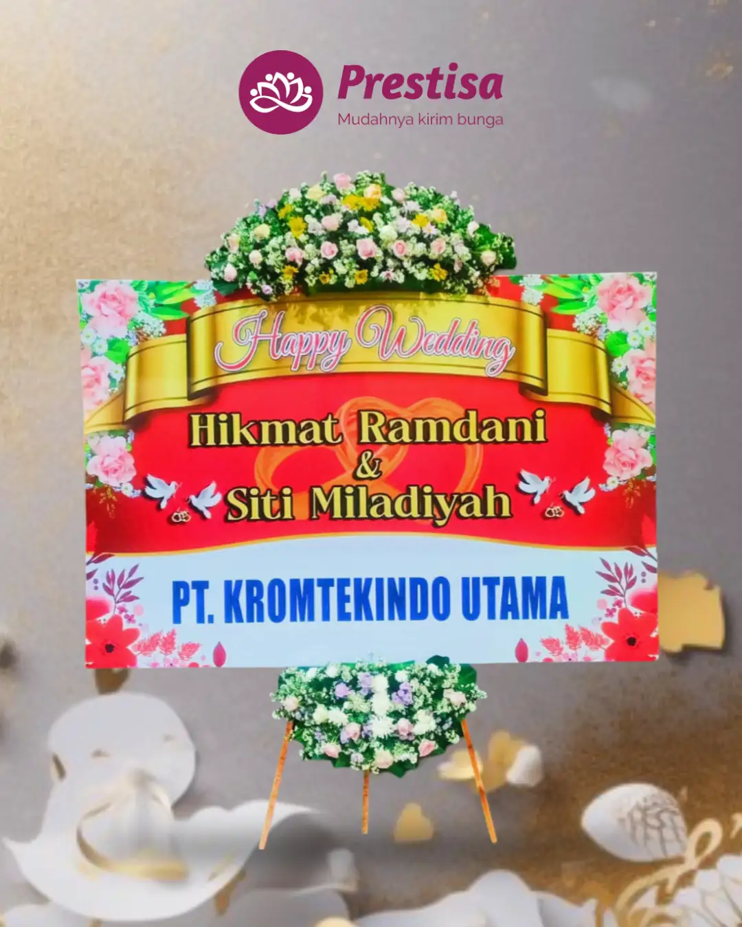 Karangan Bunga Papan – Wedding– Madiun – 4