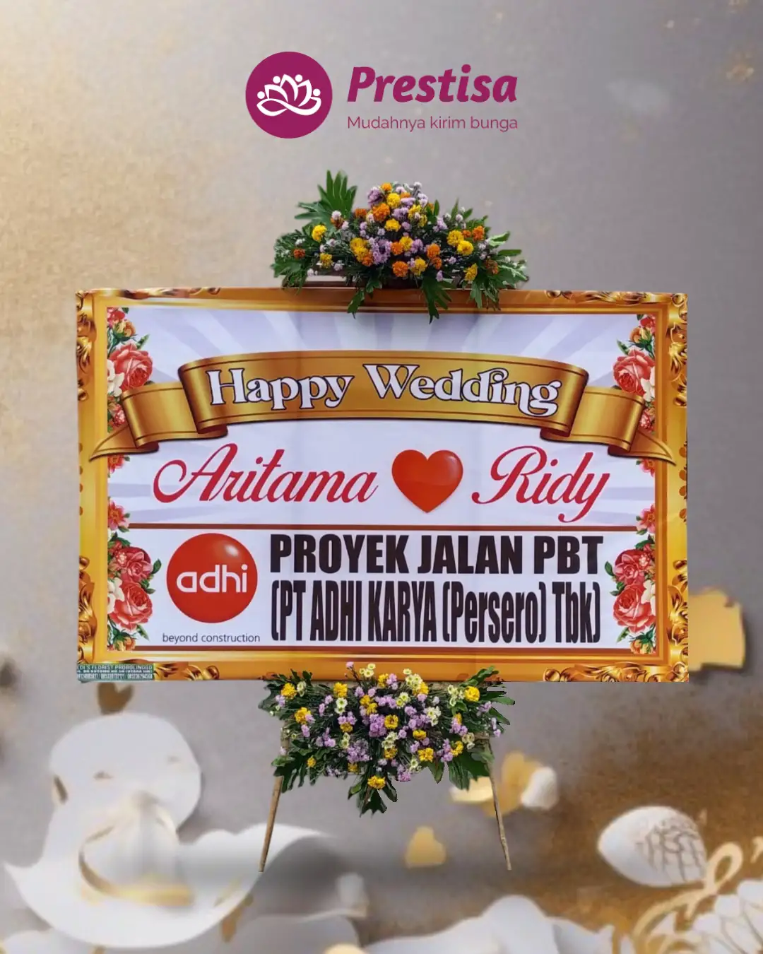 Karangan Bunga Papan – Wedding– Probolinggo – 5