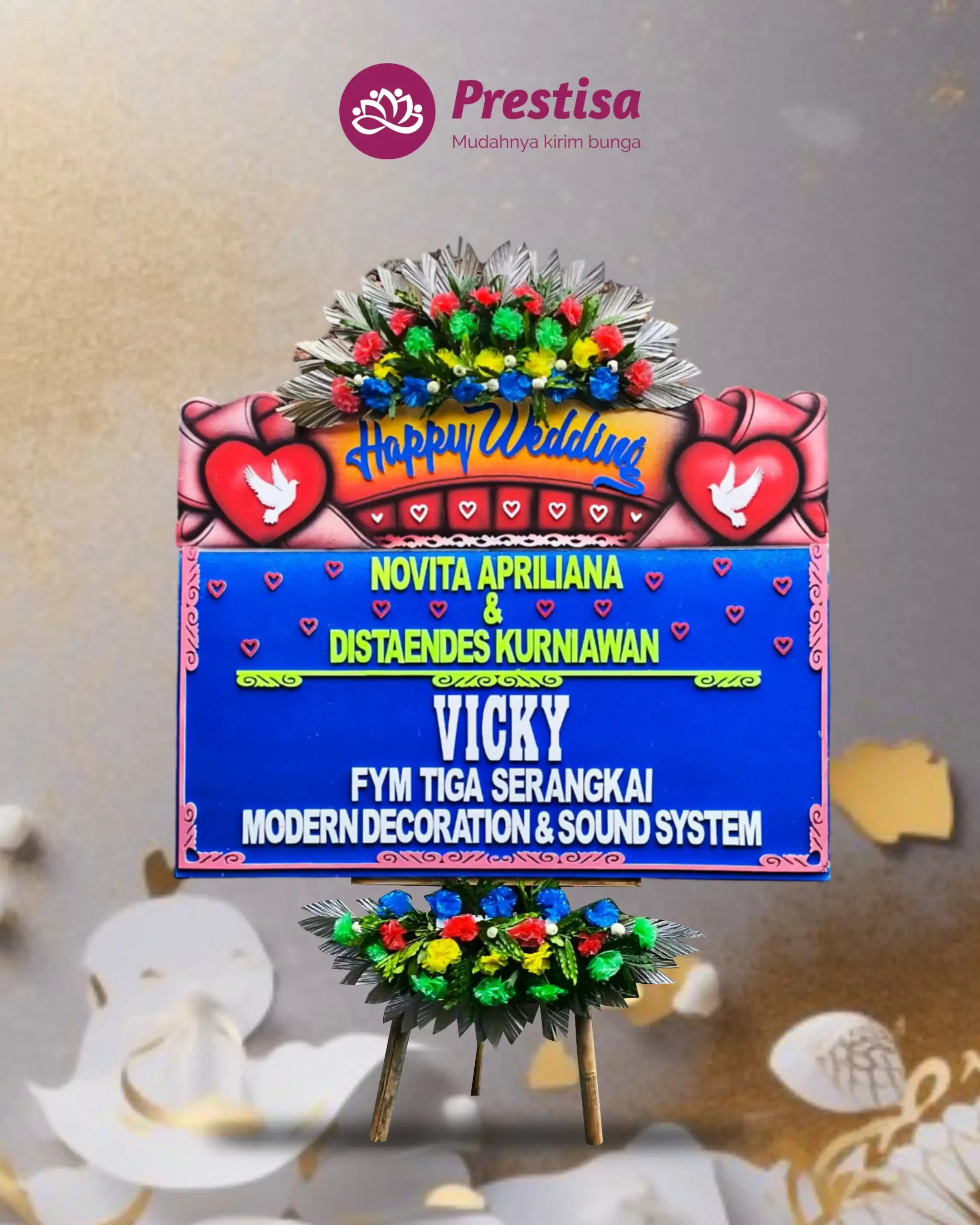 Karangan Bunga Papan – Wedding– Purwokerto – 5