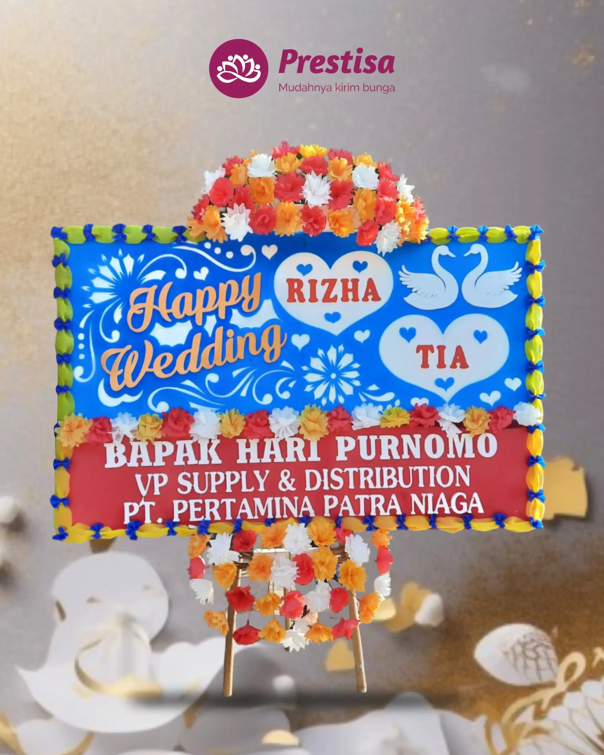 Karangan Bunga Papan – Wedding– Tegal – 5