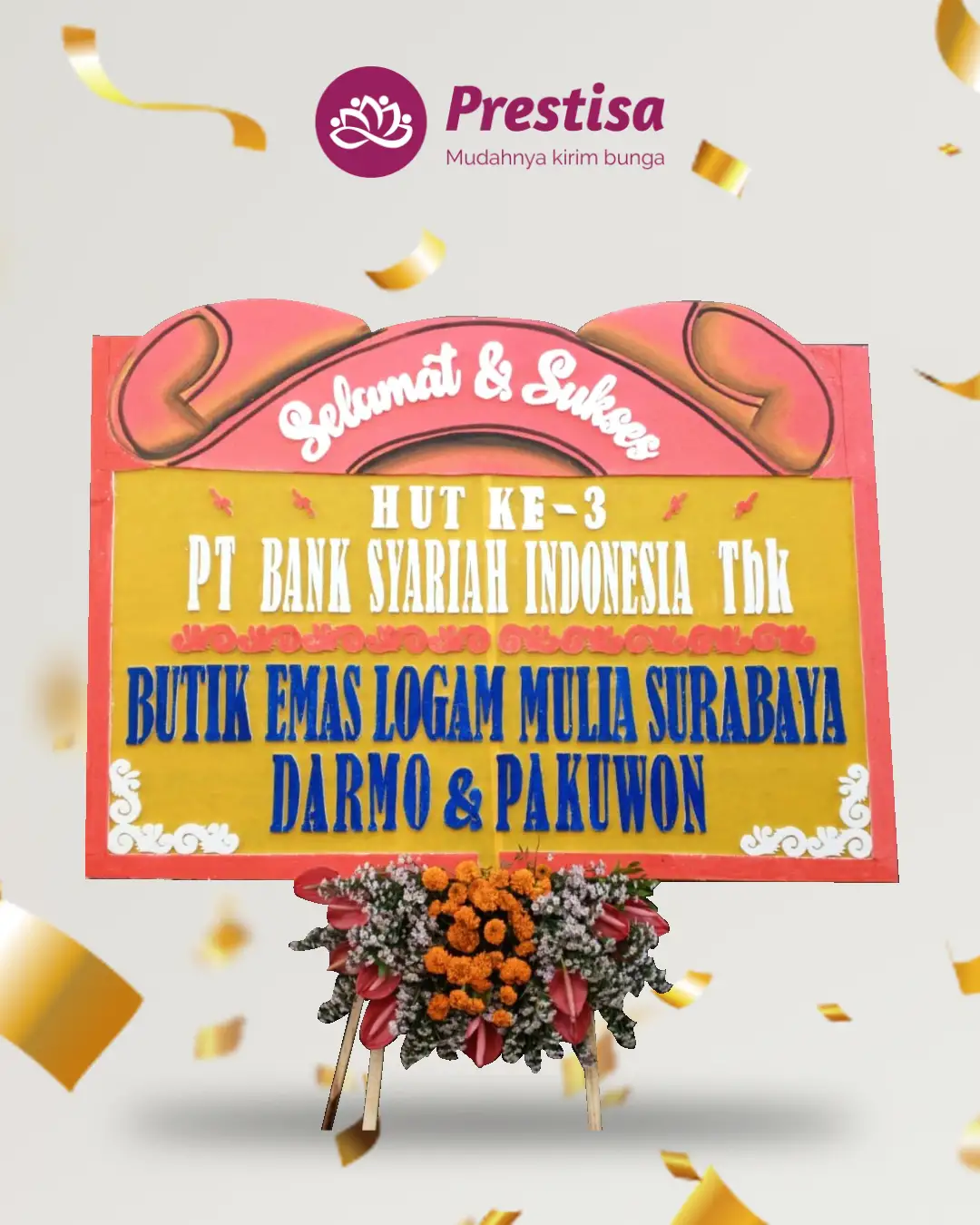 Karangan Bunga Papan – Congratulation– Malang – 2