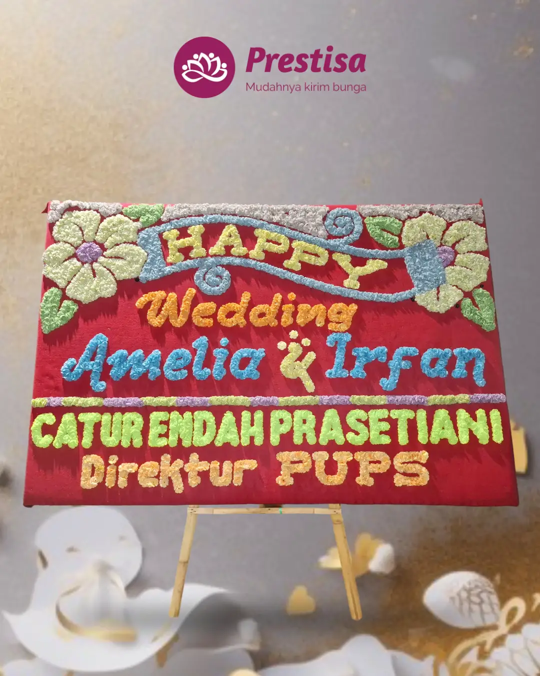 Karangan Bunga Papan – Wedding– Pematang Siantar– 1