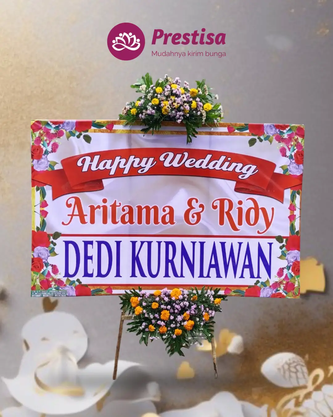 Karangan Bunga Papan – Wedding– Probolinggo – 6
