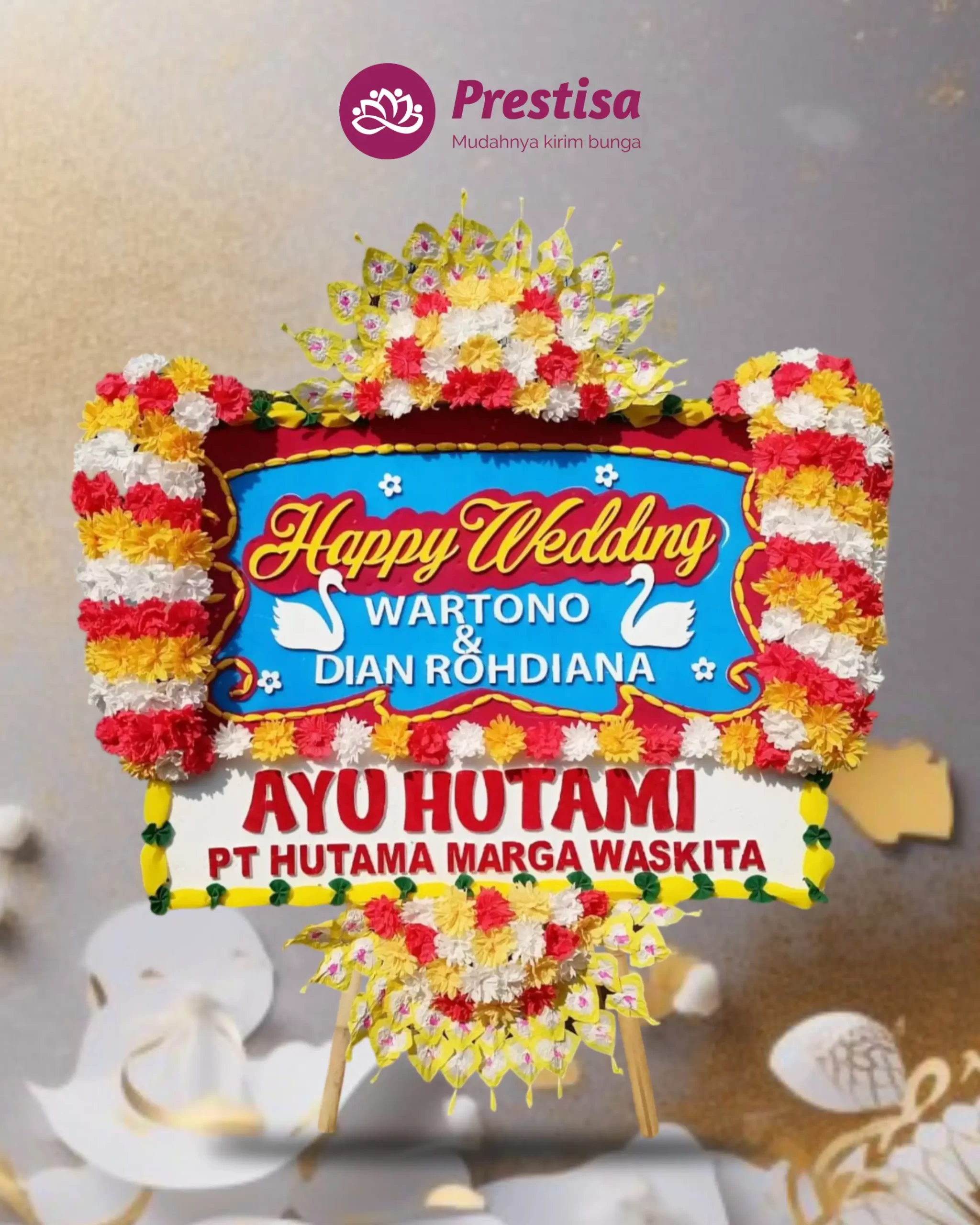 Karangan Bunga Papan – Wedding– Tegal – 7