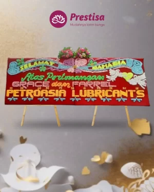 Karangan Bunga Papan – Wedding– Medan– 4