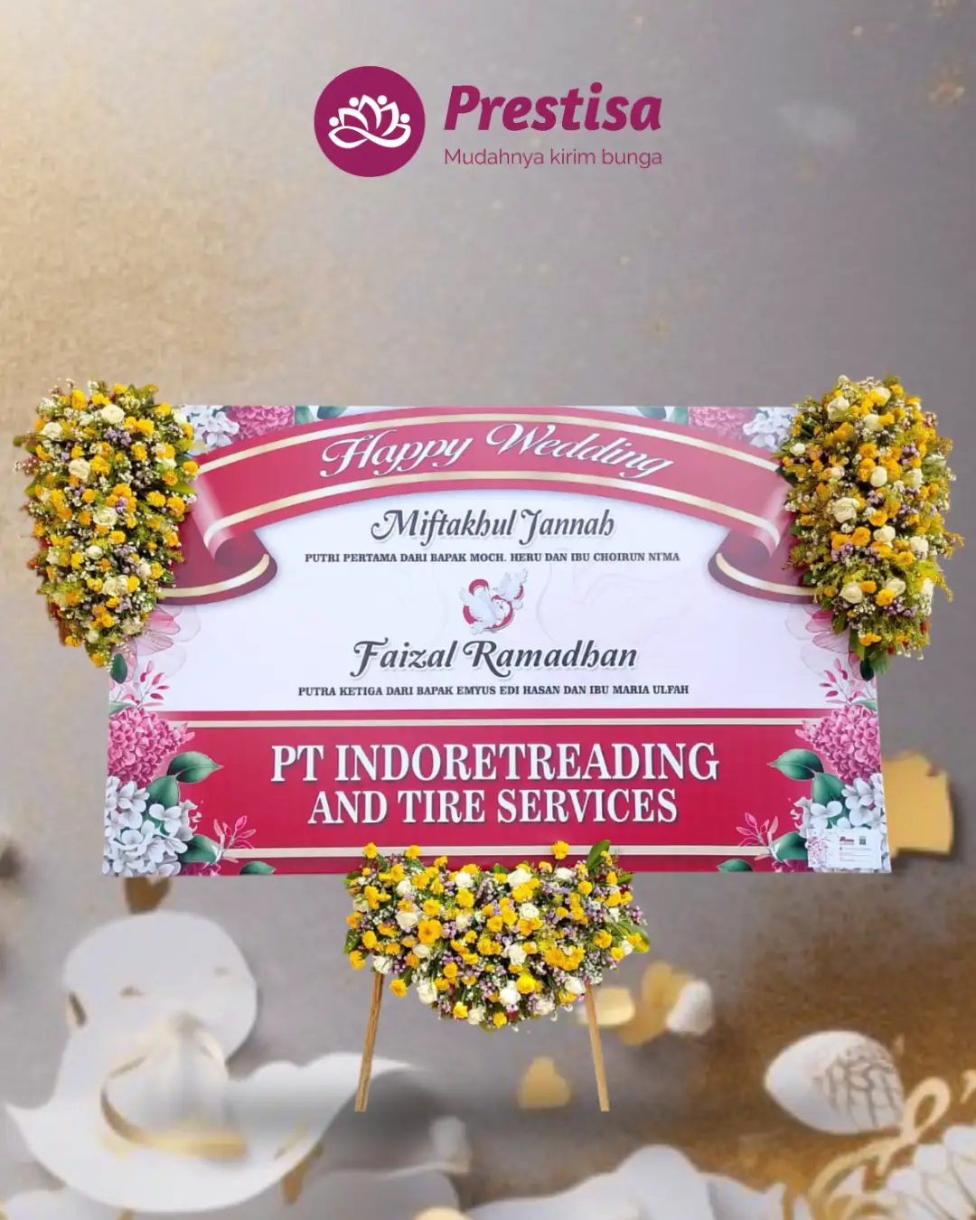 Karangan Bunga Papan – Wedding– Pasuruan – 9