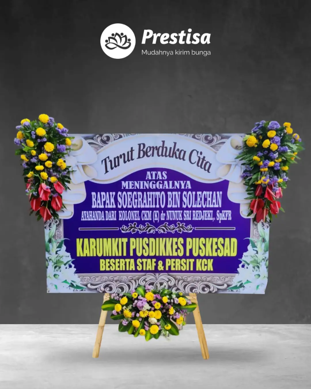 Karangan Bunga Papan – Duka Cita– Madiun – 7