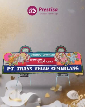 Karangan Bunga Papan – Wedding– Padang– 9