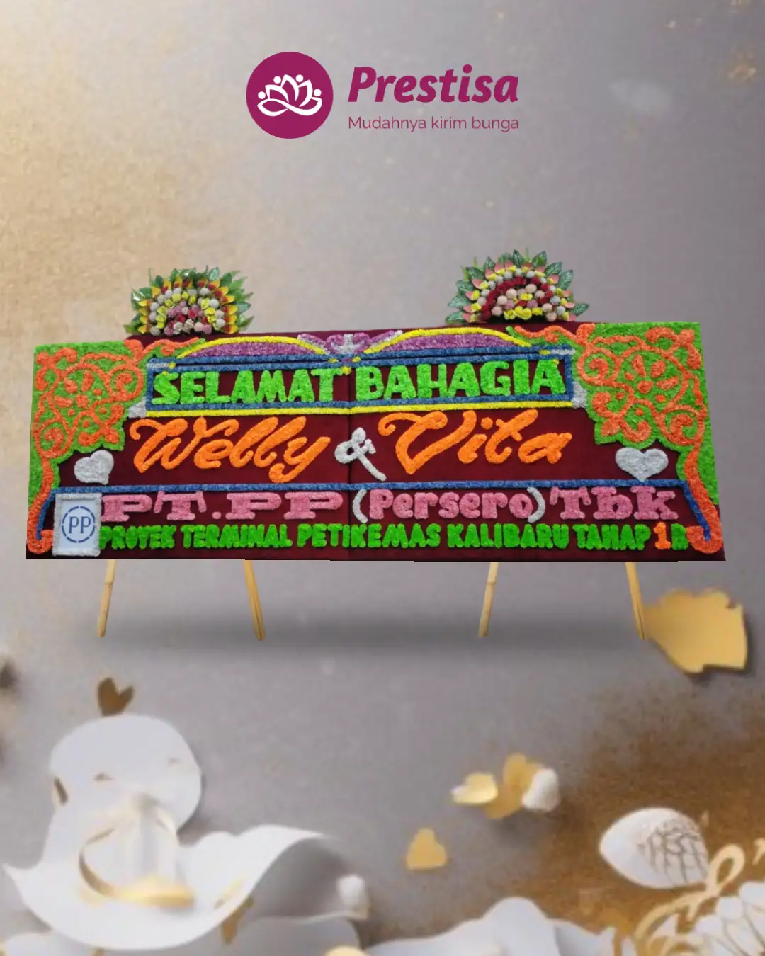 Karangan Bunga Papan – Wedding– Palembang– 5