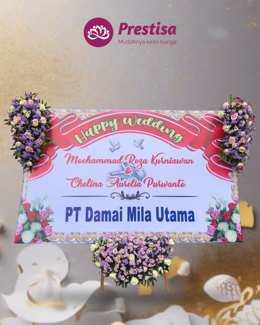 Karangan Bunga Papan – Wedding– Pasuruan – 8
