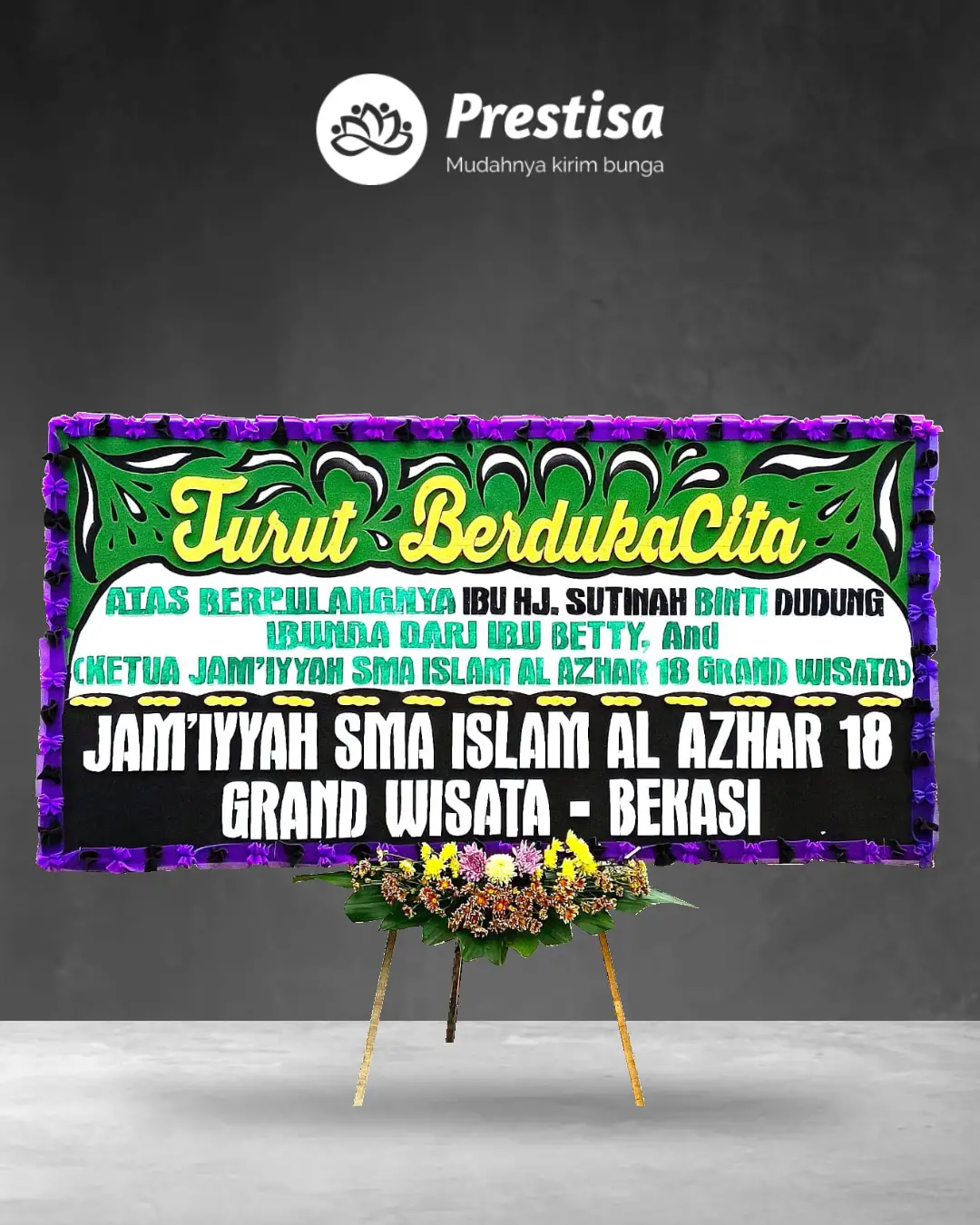 Karangan Bunga Papan – Duka Cita– Pangkal Pinang– 6