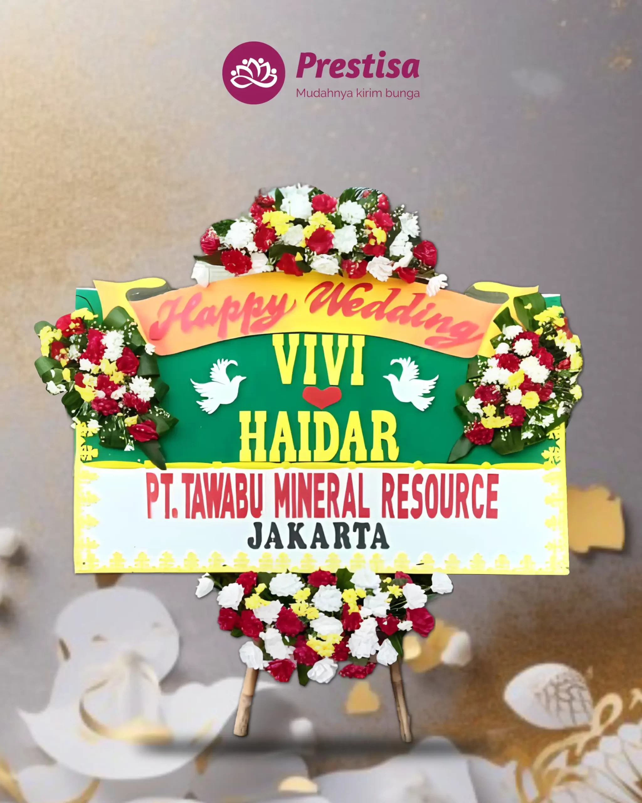 Karangan Bunga Papan – Wedding– Tegal – 9