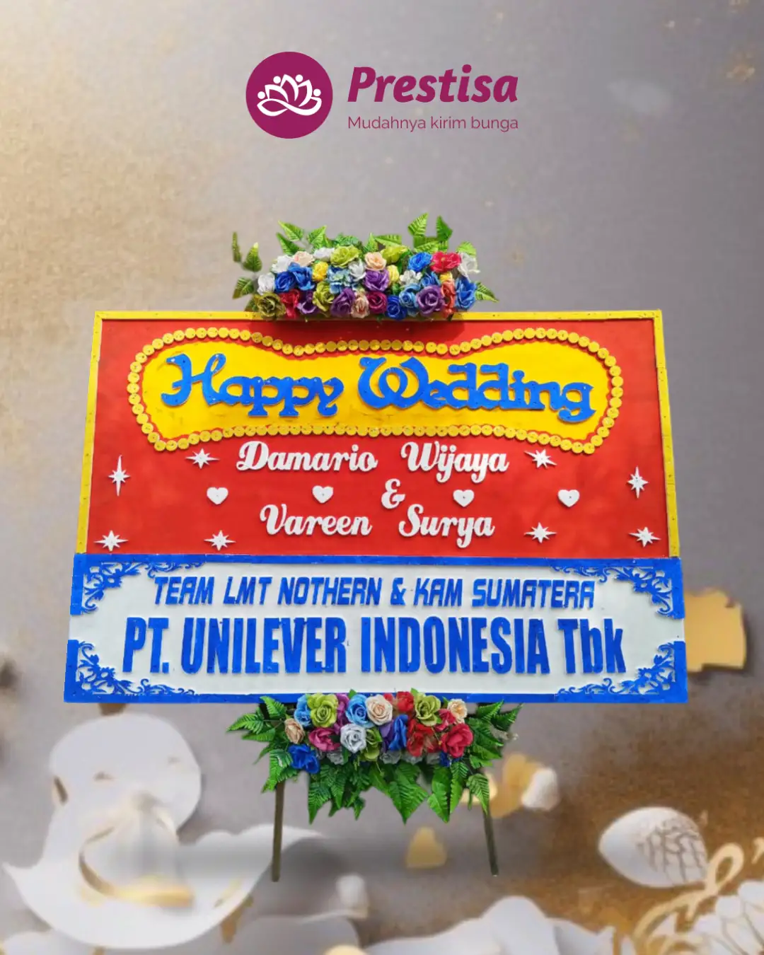 Karangan Bunga Papan – Wedding– Medan– 14