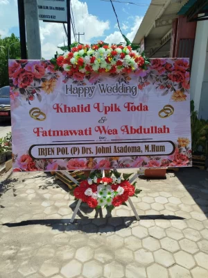 Karangan Bunga Papan Wedding - Kupang - 001