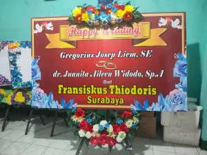 Karangan Bunga Papan Wedding - Kupang - 002
