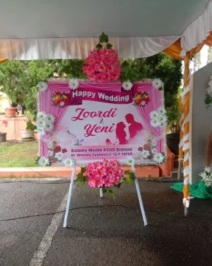 Karangan Bunga Papan Wedding - Manokwari - 001
