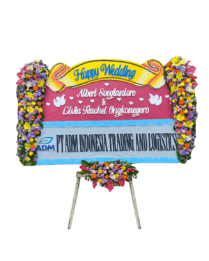 Karangan Bunga Papan Wedding Jawa Timur - New 123