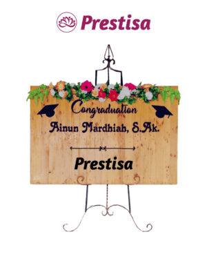 Karangan Bunga Papan Kayu - New 018