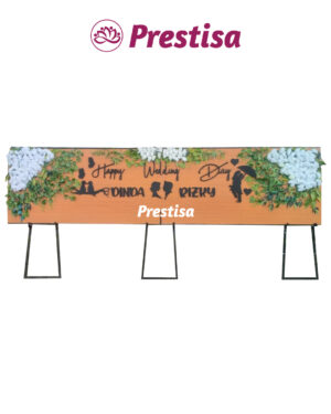 Karangan Bunga Papan Kayu - New 009