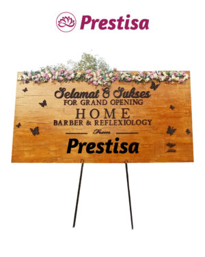 Karangan Bunga Papan Kayu - New 017