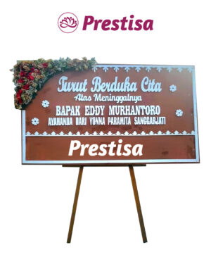 Karangan Bunga Papan Kayu - New 008