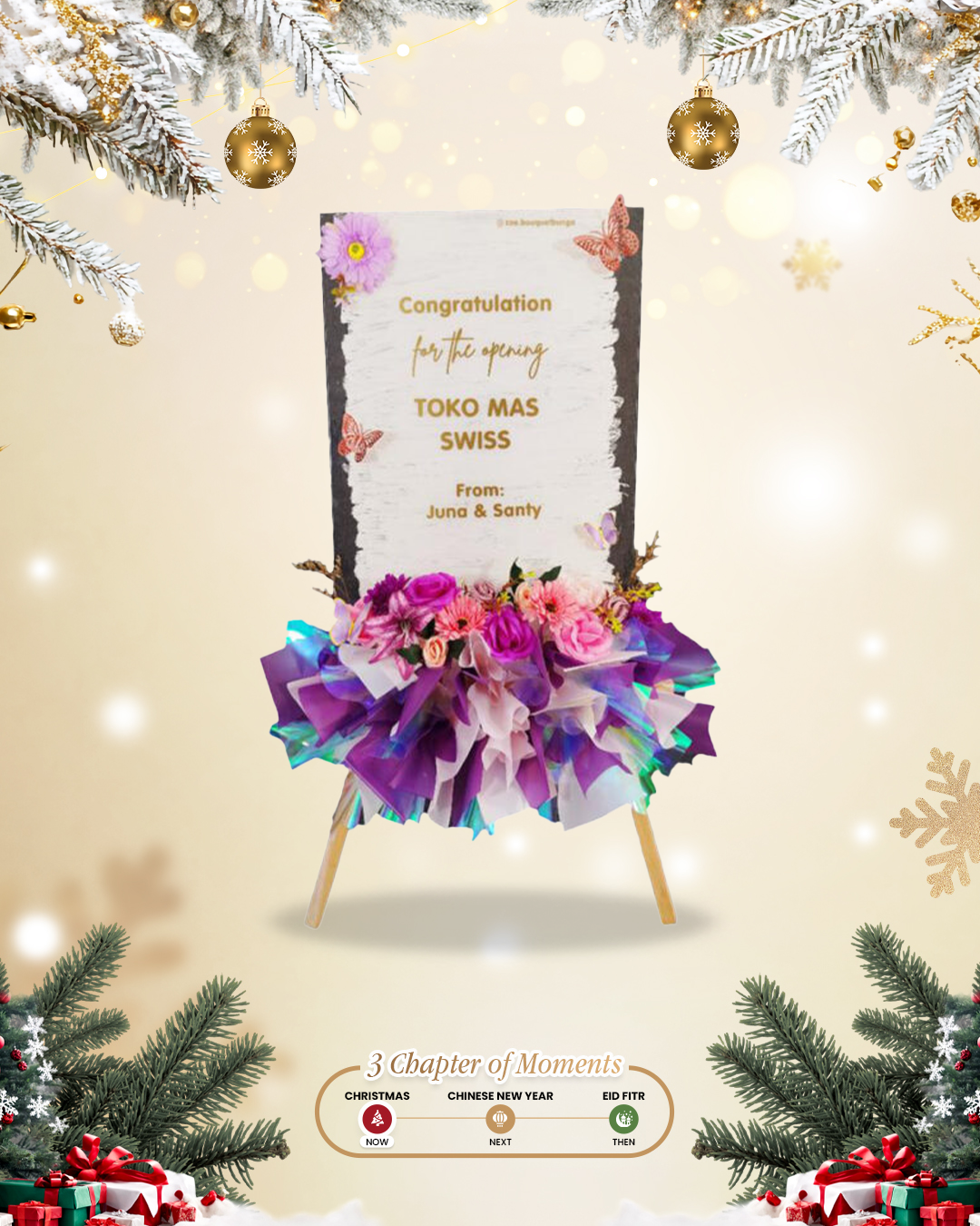 Karangan Bunga Papan Akrilik - New - 011