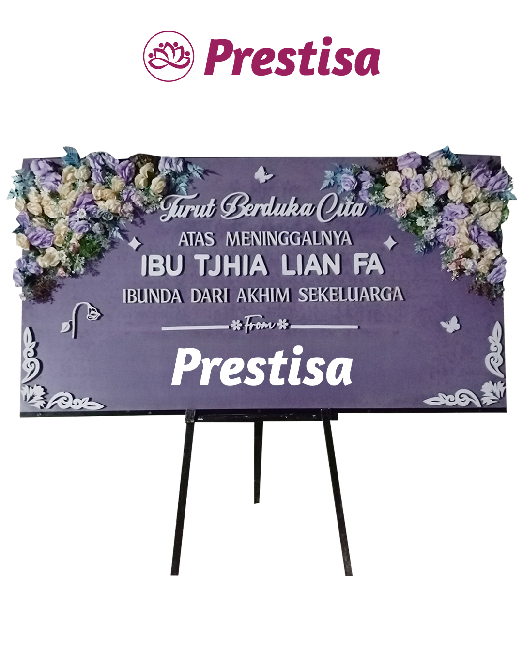 Karangan Bunga Papan Kayu - New 007