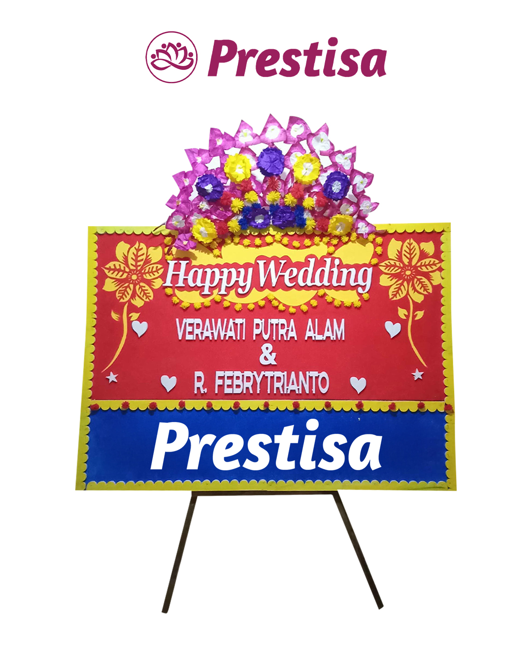 Karangan Bunga Papan Wedding Makassar - New 012