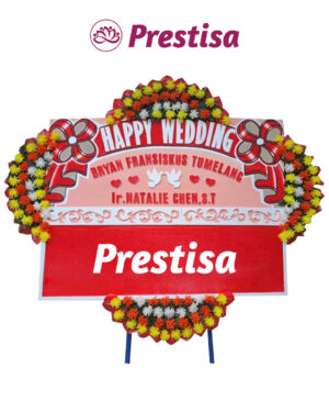 Karangan Bunga Papan Wedding Manado - New 019