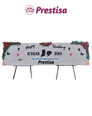 Karangan Bunga Papan Kayu - New 005