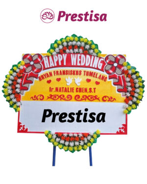 Karangan Bunga Papan Wedding Manado - New 020