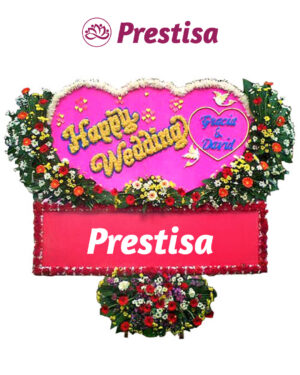 Karangan Bunga Love - New 007