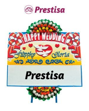 Karangan Bunga Papan Wedding Manado - New 014