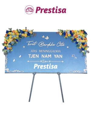 Karangan Bunga Papan Kayu - New 001